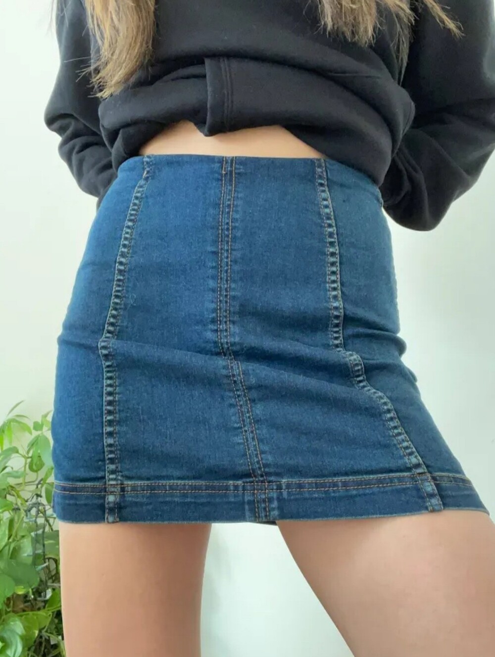 Free People Modern Femme Denim Mini Skirt